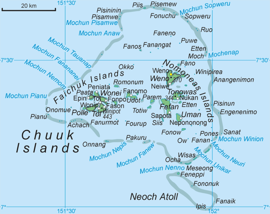 The Chuuk Islands are considered one of the best diving destinations in the world for wreck diving