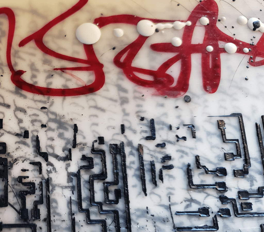 encaustic techno painting