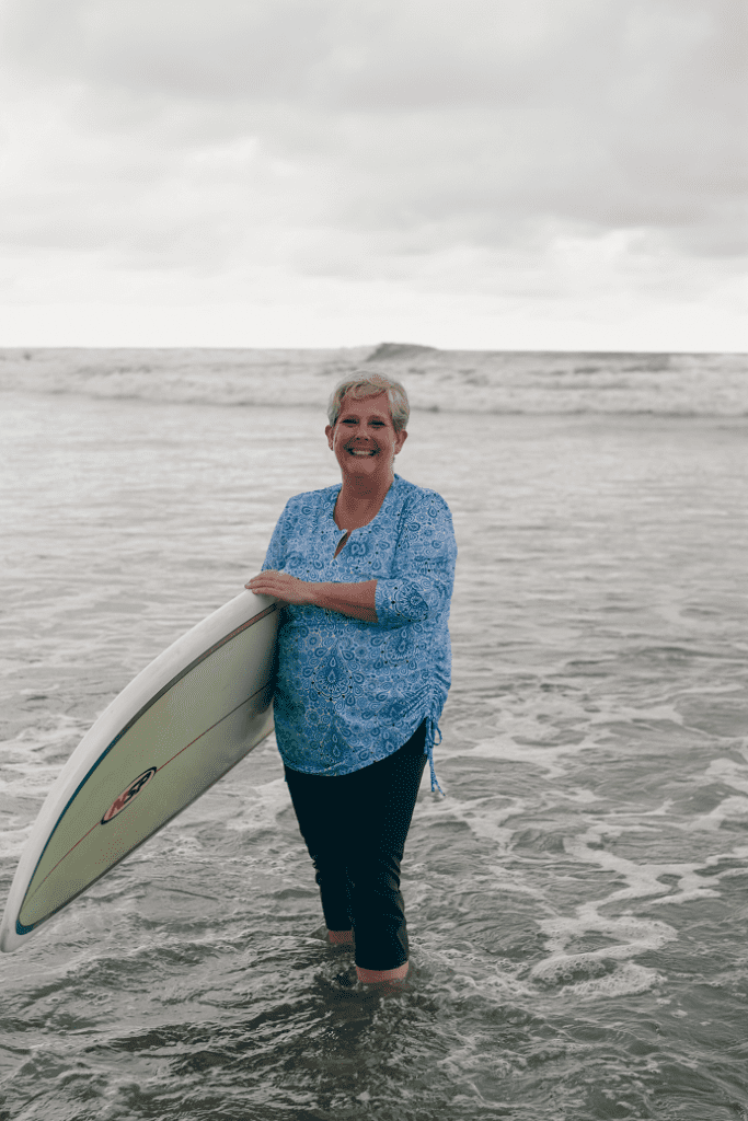 surfing the green water at Baker Beach, Nosara Costa Rica is a great retirement activity