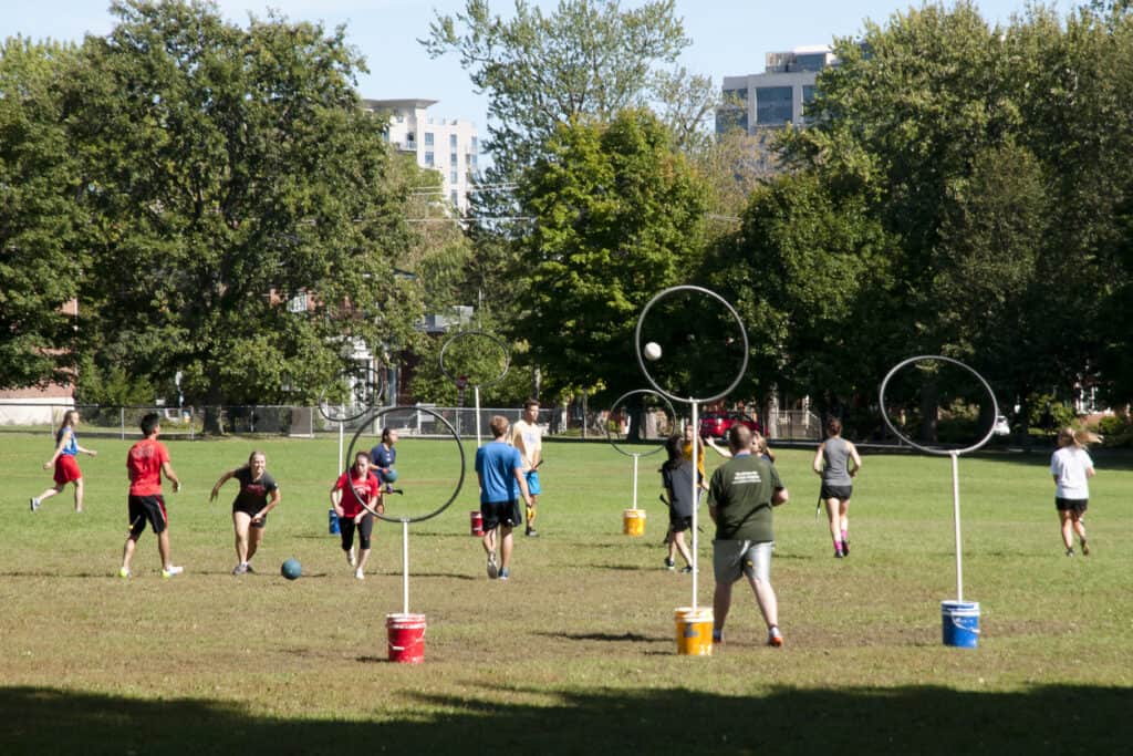 playing Quidditch in the park, for real