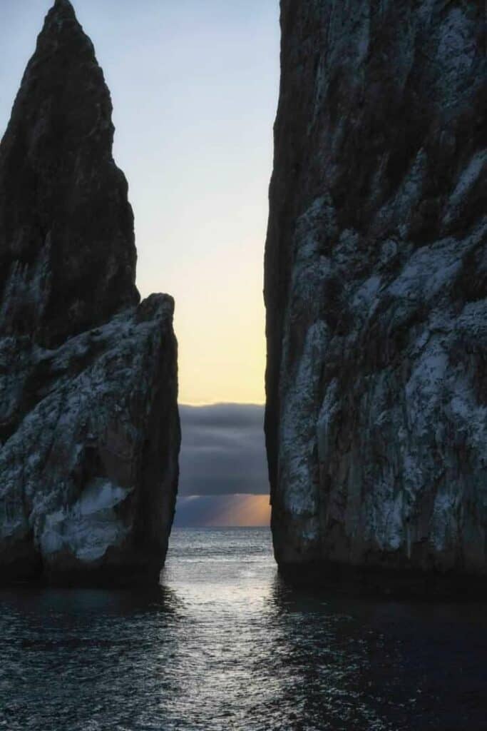 Rock formations in the Galapagos Islands.