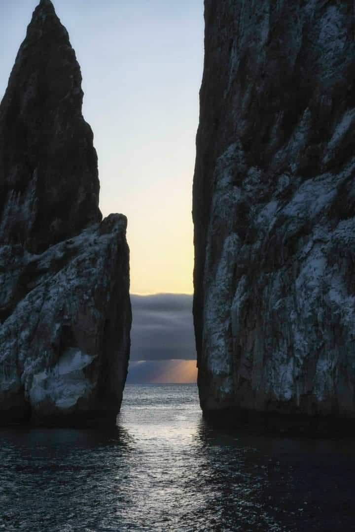 Rock formations in the Galapagos Islands.