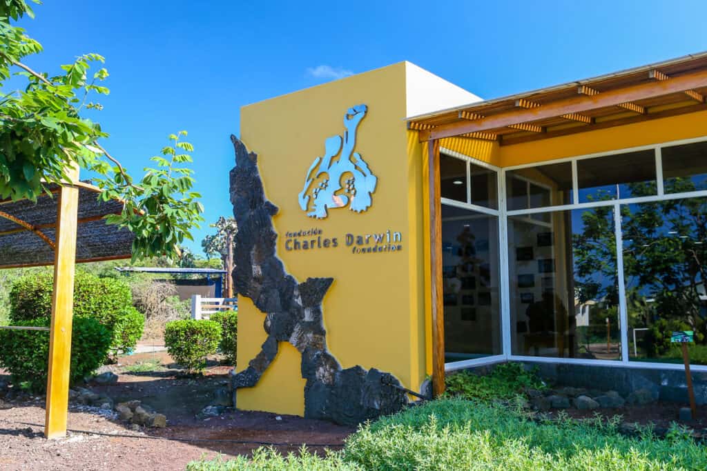 The Charles Darwin Research Station exterior in Puerto Ayora in the Galapagos on San Cristobal Island