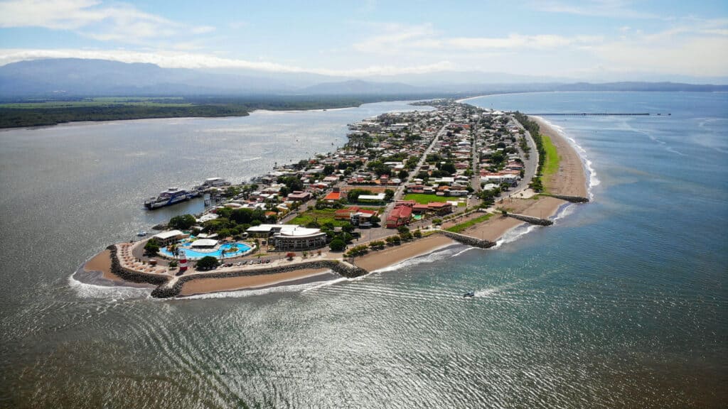 Aerial view of puntarenas in Costa Rica