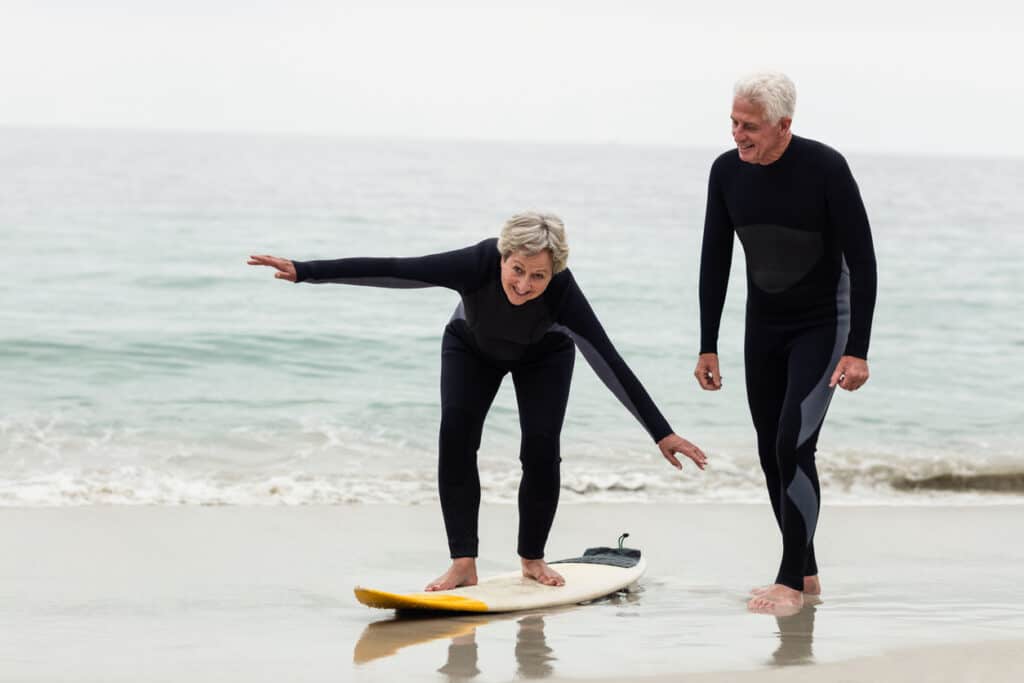 Over 60, learning to surf Nosara, take a lesson