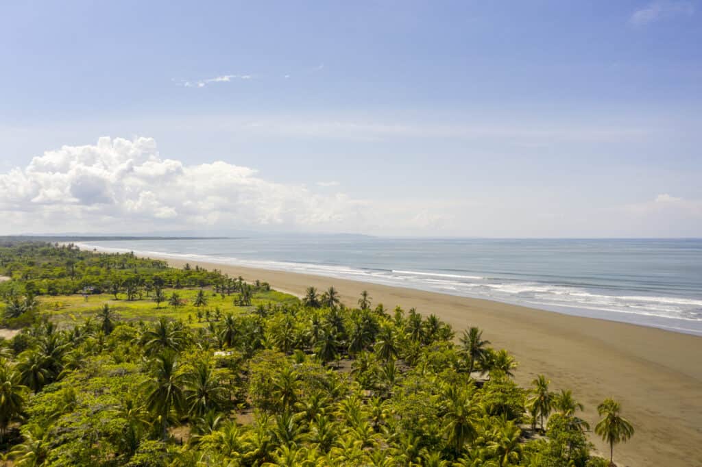 Landscape view of beautiful exotic Tortuga beach and Terraba River in the southern Brunca region, Uvita, Costa Rica. Photo, iStock.